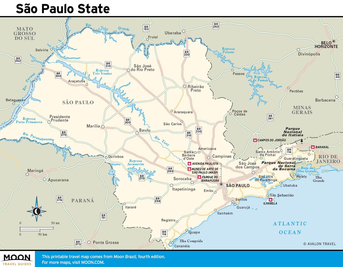 L'état de São Paulo carte