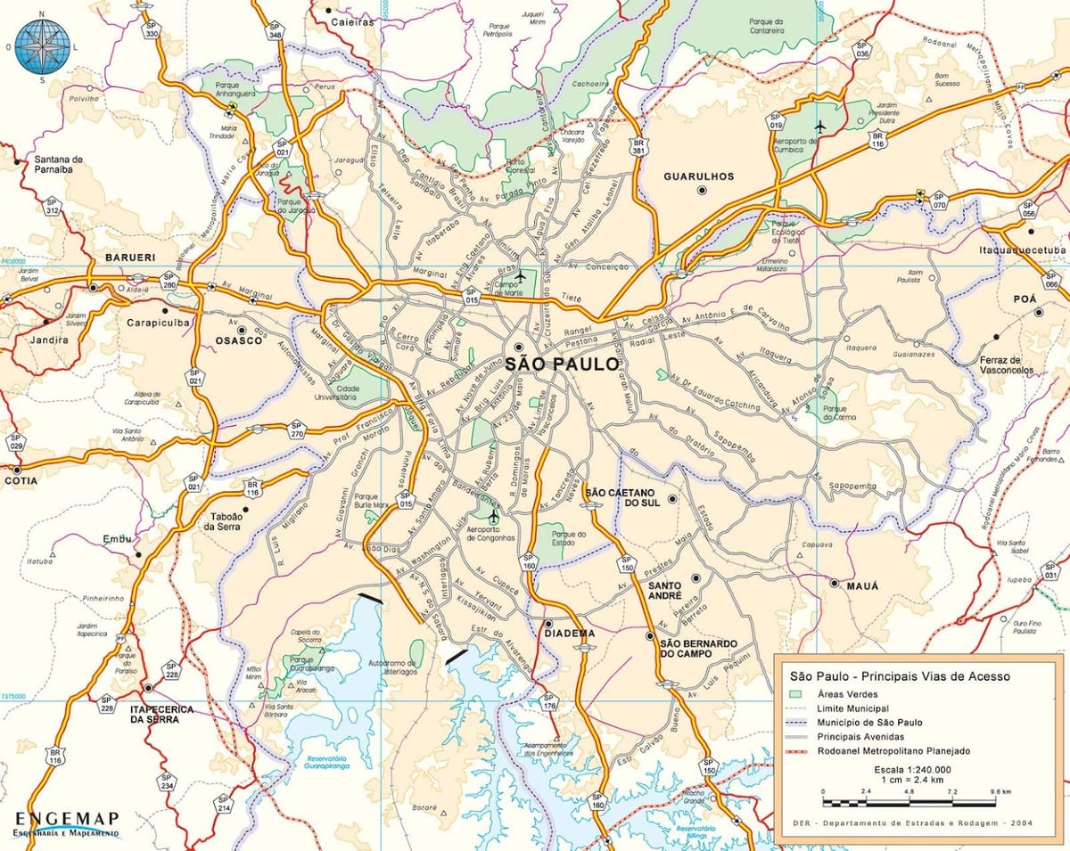 la carte de São Paulo