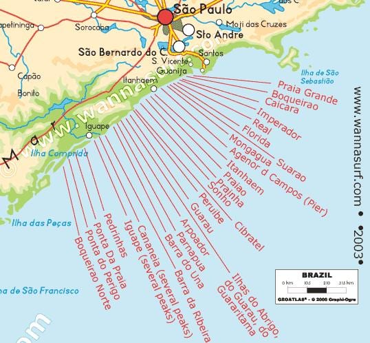 São Paulo beach carte
