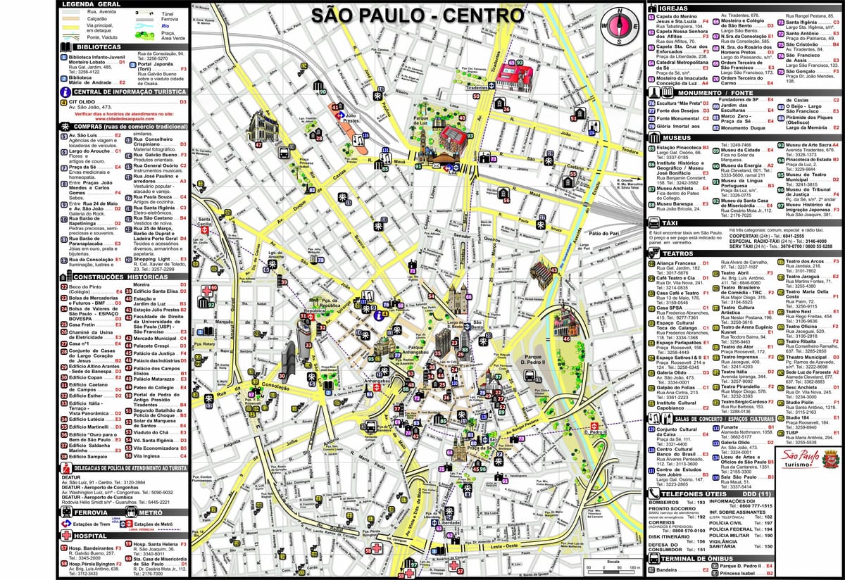 Plan de la ville de São Paulo