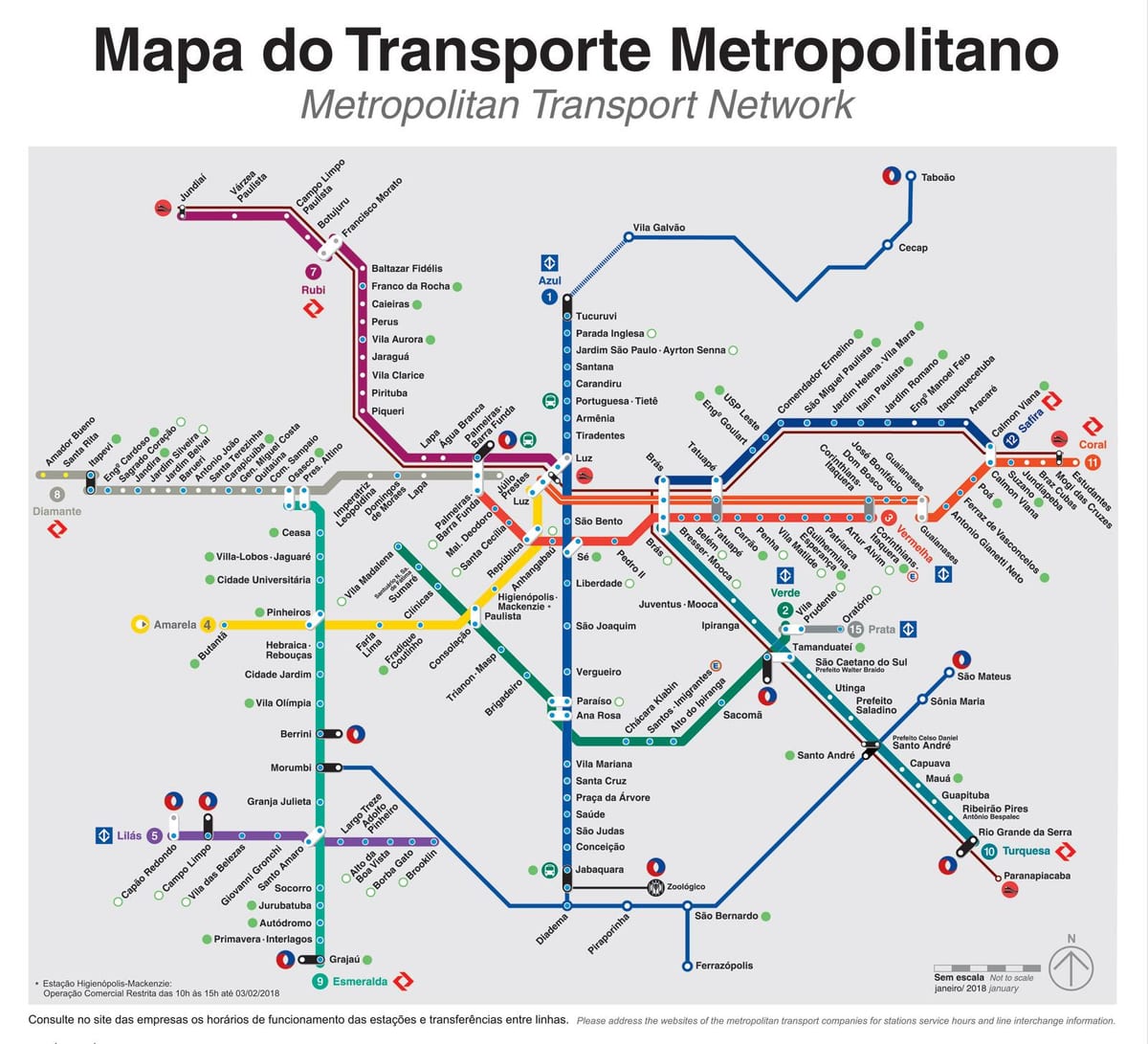 São Paulo carte de transport