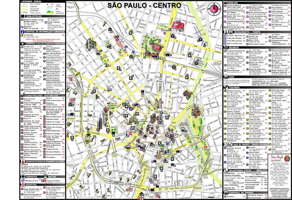 São Paulo carte du lieu