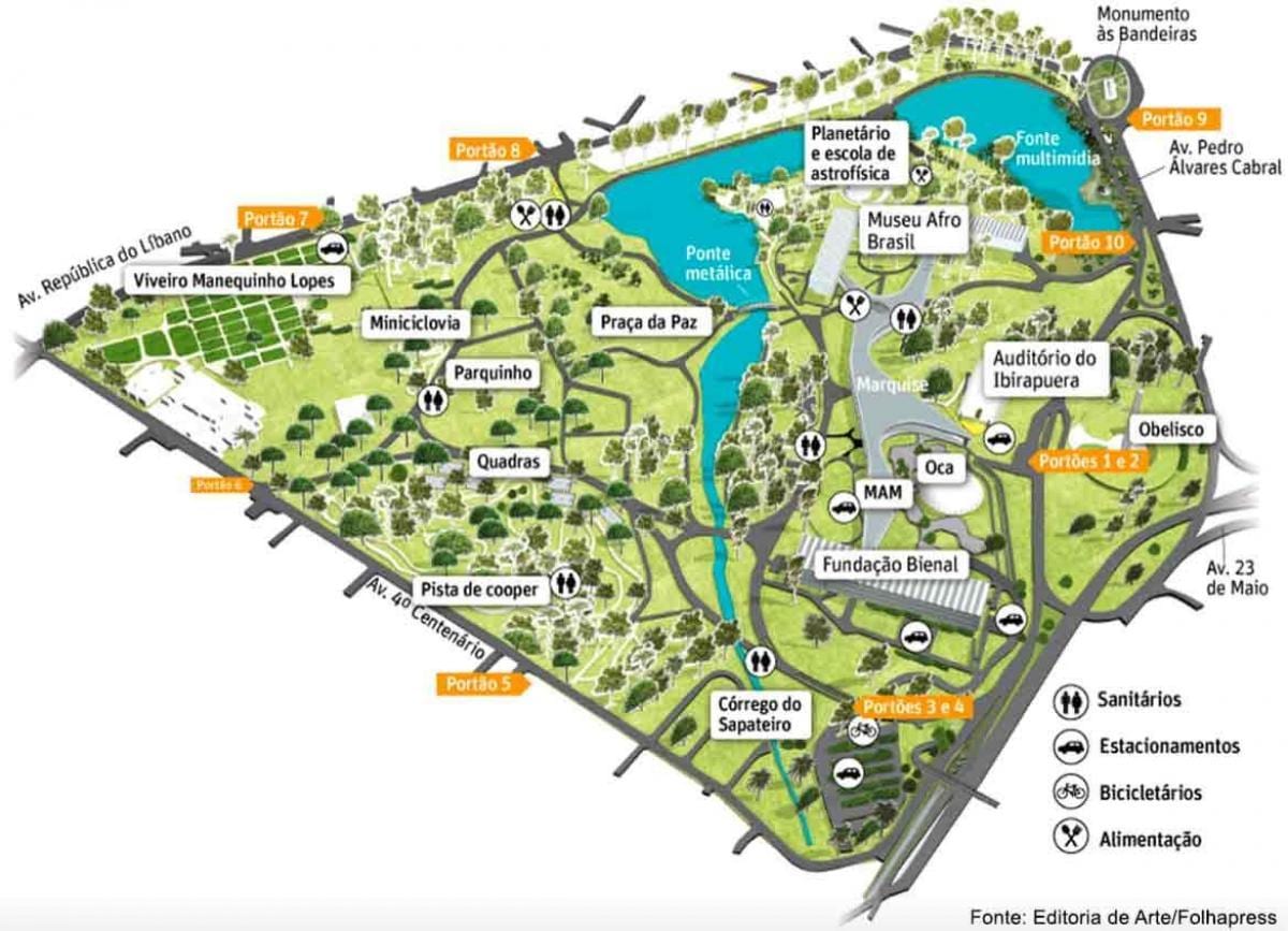São Paulo carte du parc