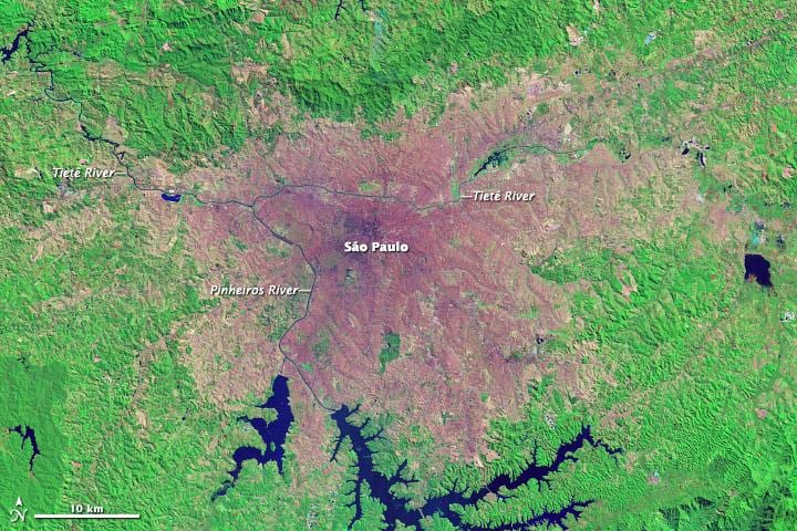 São Paulo carte topographique