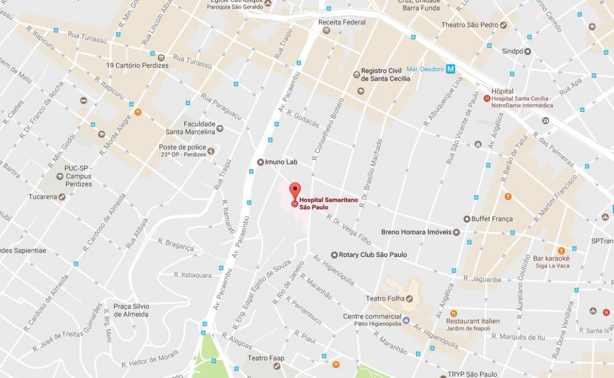 São Paulo hôpital carte
