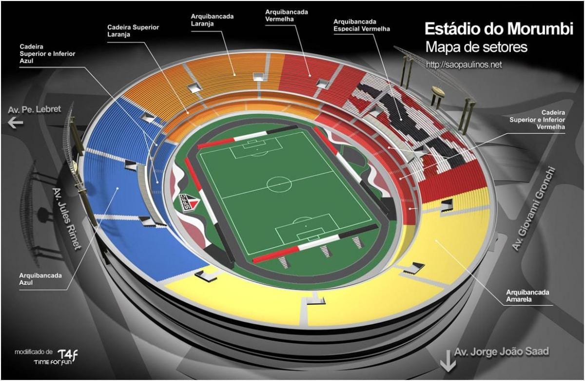 São Paulo stade de carte